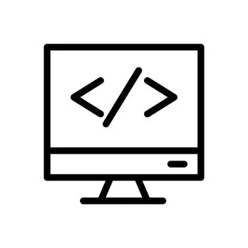 Development thin line icon Illustrazione stock