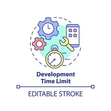Development time limit concept icon Illustrazione stock