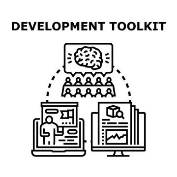 Development toolkit for business strategy and innovation Stock Illustration