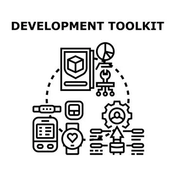 Development toolkit creating software and web applications 库存插图