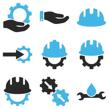 Development Vector Icon Set Illustrazione stock