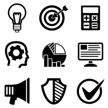Development web and mobile logo icons collection Stock Illustration