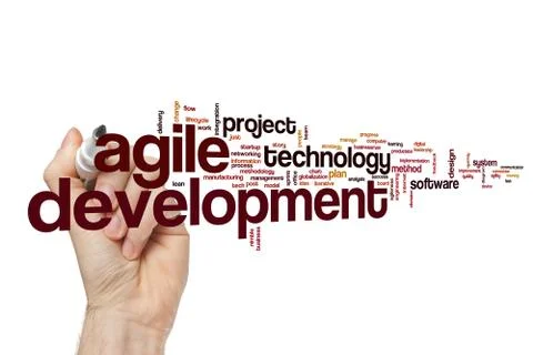 Development word cloud concept Stock Photos