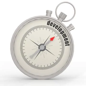 Development word in the compass Stock-Illustration