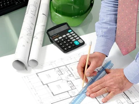 Development work on a residential construction project Foto stock