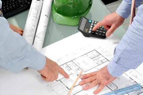 Development work on a residential construction project Stock Photos