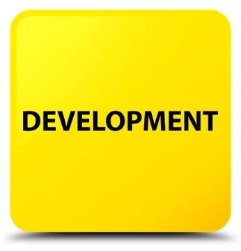 Development yellow square button 스톡 일러스트