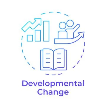 Developmental change blue gradient concept icon Stock Illustration