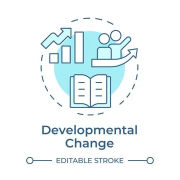 Developmental change soft blue concept icon Stock-Illustration