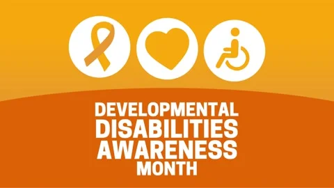 Developmental disabilities awareness month for better health 스톡 동영상 344353565