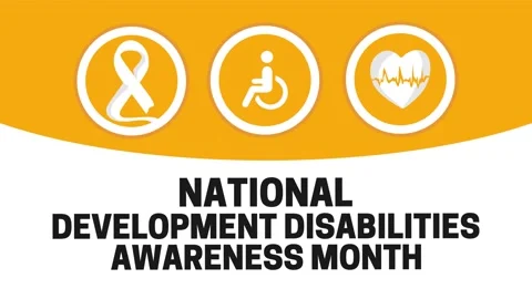 Developmental disabilities awareness month for better health Video stock 344353586
