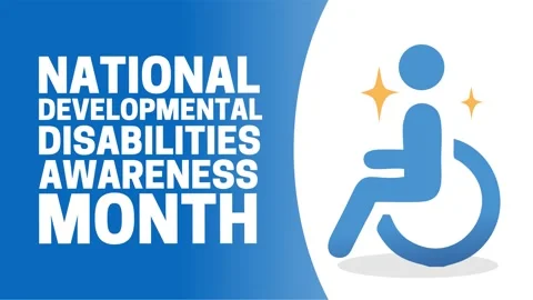 Developmental disabilities awareness month for better health Video stock 344353587