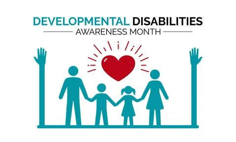 Developmental Disabilities awareness month is observed every year in March Stock Illustration
