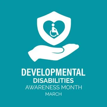 Developmental Disabilities awareness month is observed every year in March Stock Illustration