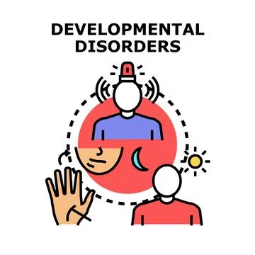 Developmental disorders concept exploring various challenges イラスト素材