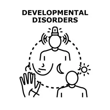 Developmental disorders concept exploring various challenges Stock Illustration