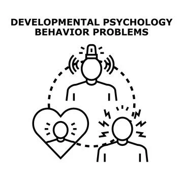 Developmental psychology behavior problems concept vector illustration Stock Illustration