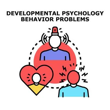 Developmental psychology behavior problems concept vector illustration Stock Illustration