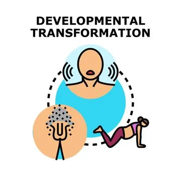 Developmental transformation process illustrating growth and progress Ilustración de archivo