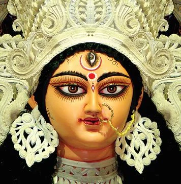 Devi Durga High Resolution Digital Painting Stock Illustration