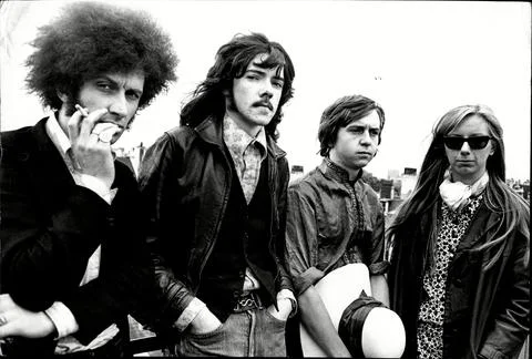 The Deviants Pop Group Mick Farren Mike Mcdonnell Mike Bunce And Jeni Hurley. Stock Photos
