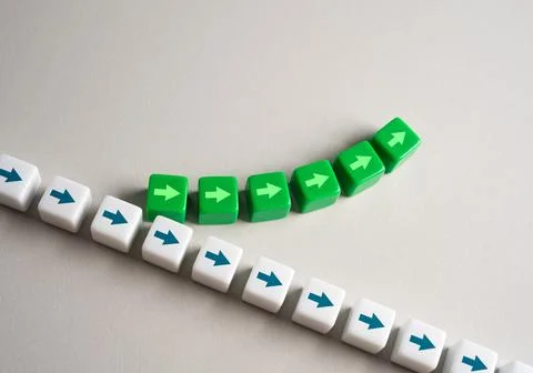 To deviate from the path to success. To take matters into one's own hands a.. Stock Photos