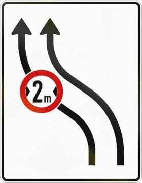 Deviation Two Lane Stockillustratie