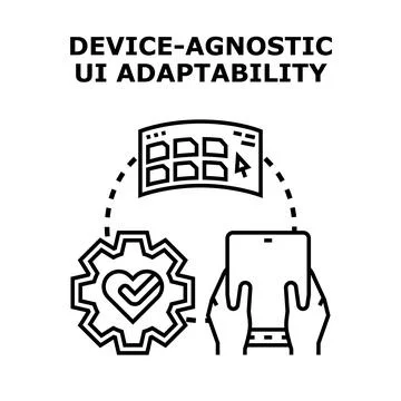 Device agnostic user interface adaptability concept development Stock Illustration