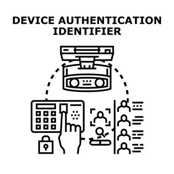Device authentication identifier concept for secure access イラスト素材