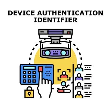 Device authentication identifier concept for secure access Stock Illustration