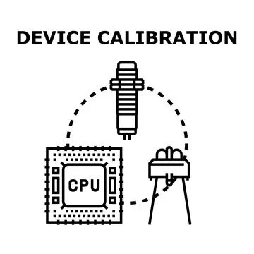 Device calibration process optimizing electronic equipment performance Stock-Illustration