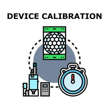 Device calibration process for quality control Stock Illustration