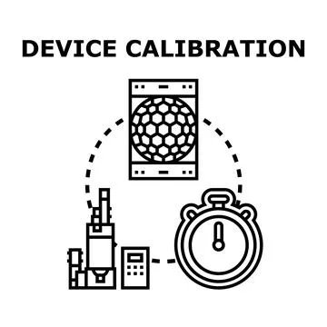 Device calibration process for quality control Stock Illustration