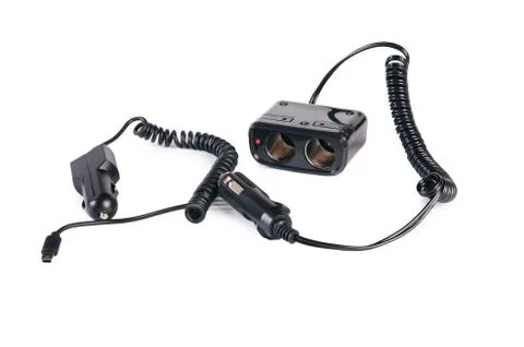 The device in the car lighter Stock Photos