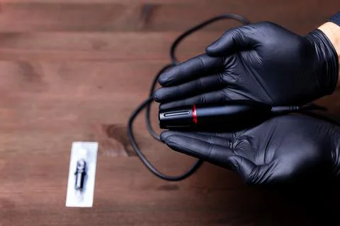 The device with cartridges for permanent makeup Stock-Fotos