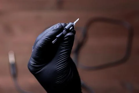The device with cartridges for permanent makeup Stock-Fotos