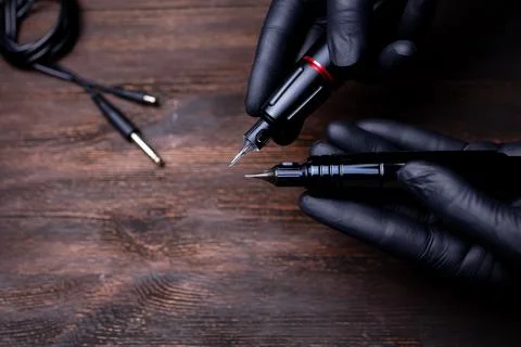 The device with cartridges for permanent makeup Stock-Fotos