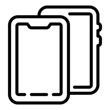 Device case icon outline vector. Smartphone cover Illustrazione stock