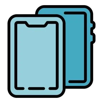 Device case icon vector flat Illustrazione stock