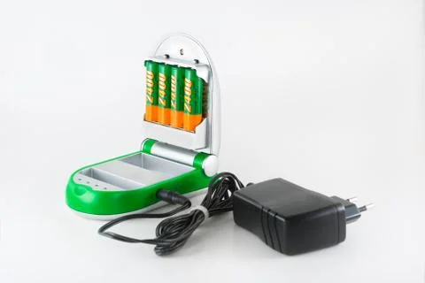 	The device for charge finger-type storage battery Stock Photos