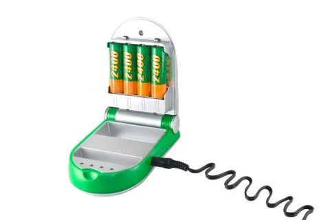 	The device for charge finger-type storage battery Stock Photos