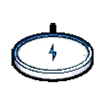 Device charging pad wireless pixel art vector illustration Stock Illustration