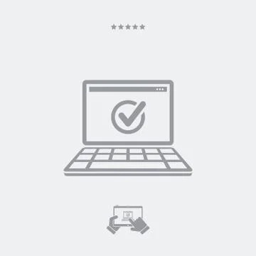 Device check icon, device check vector, device check symbol, device check des Illustrazione stock