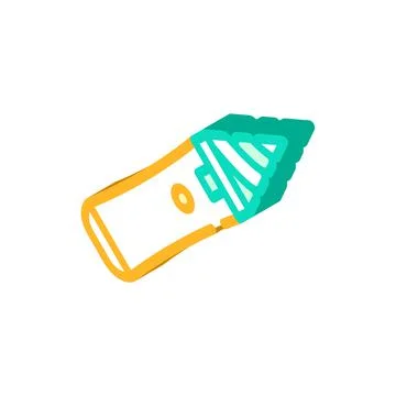 Device for cleaning ears isometric icon vector illustration Illustrazione stock