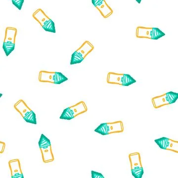 Device for cleaning ears isometric icon seamless pattern Illustrazione stock