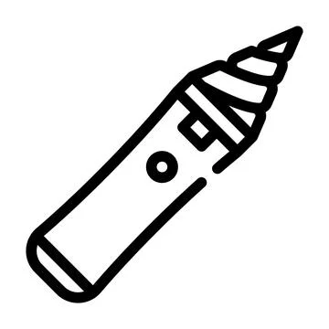 Device for cleaning ears line icon vector illustration Illustrazione stock