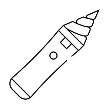 Device for cleaning ears line icon vector illustration Illustrazione stock