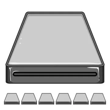 Device compact photo printer cartoon vector graphic イラスト素材