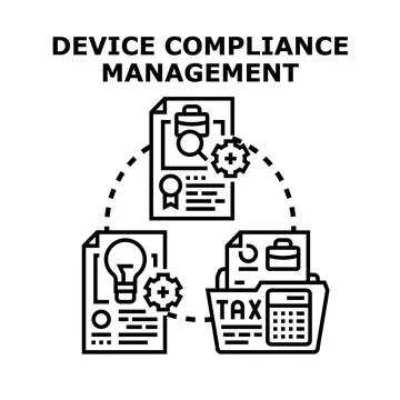 Device compliance management optimizing business processes Stock Illustration