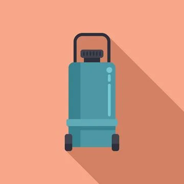 Device compressor icon flat vector. Air machine Ilustração Stock